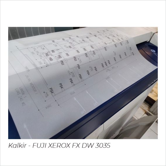 Print Kalkir A0  Hitam Putih
