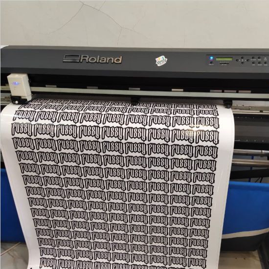 Stiker Meteran Vinyl Latex + Laminasi + Cutting