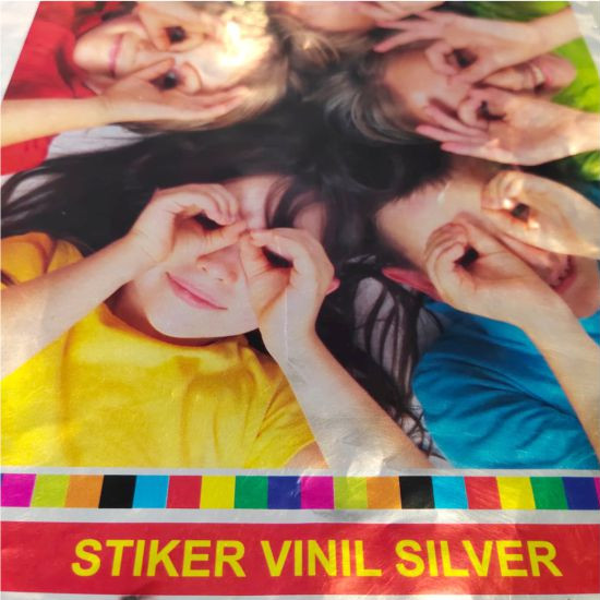 Print Sticker Vinyl  Silver (area cetak 31x45 cm)