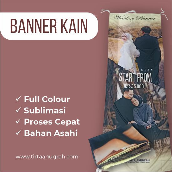 Sublimasi Banner Kain Full Color / Bahan ASAHI