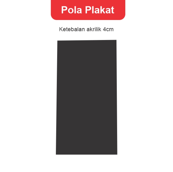 Plakat Akrilik Base Kayu Jati 1