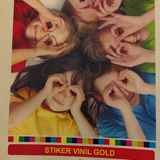 STIKER GOLD A3+ LAMINASI