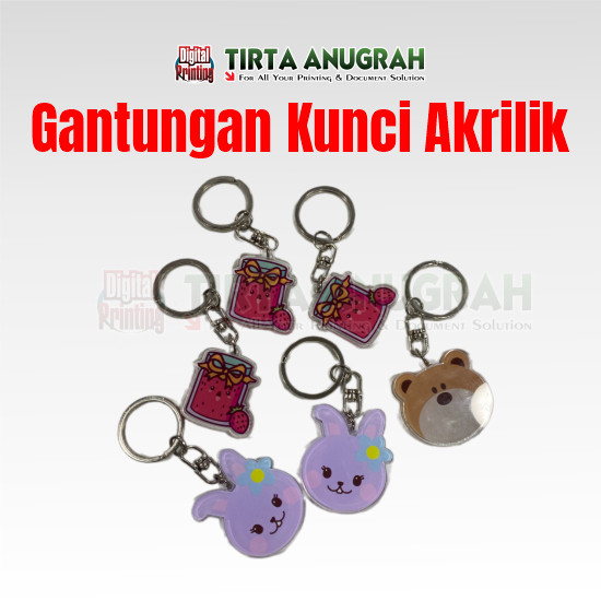 Gantungan Kunci Akrilik 1 Sisi