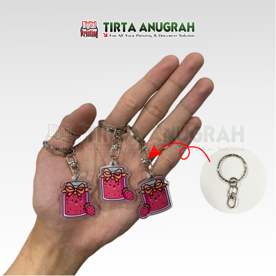 Gantungan Kunci Akrilik 2Sisi