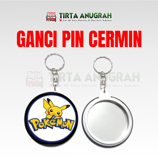 Gantungan Kunci Pin Cermin 44/54