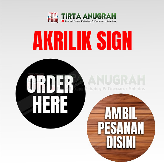 Akrilik Sign 15cm Custom
