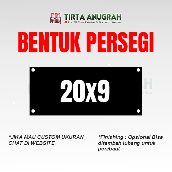 Akrilik Sign 20x9cm Custom