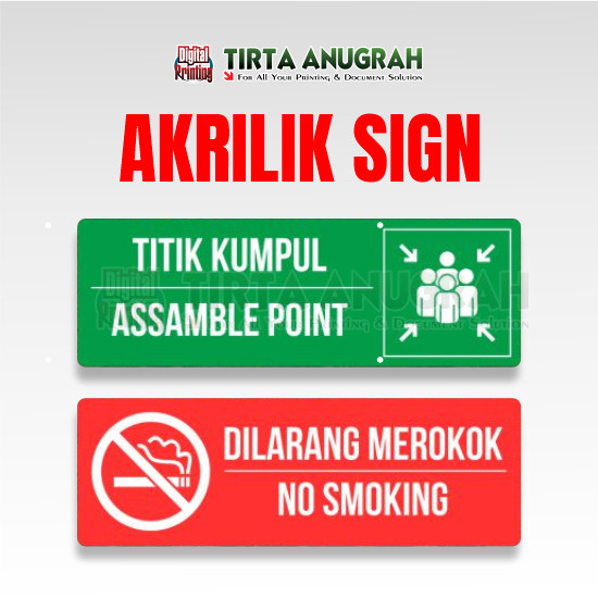 Akrilik Sign 30x10cm Custom