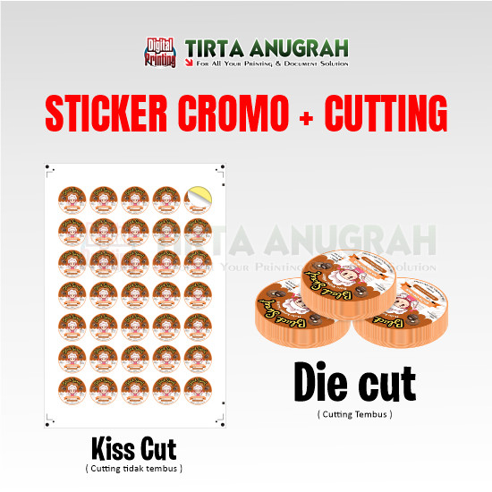 STIKER CROMO A3+ LAMINASI CUTTING