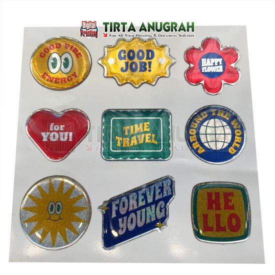Stiker Resin Timbul