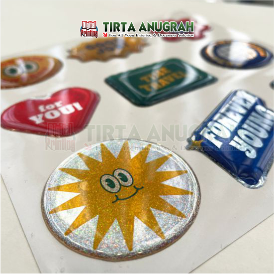 Stiker Resin Timbul