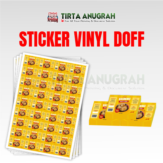 STIKER VINIL DOP A3+ LAMINASI