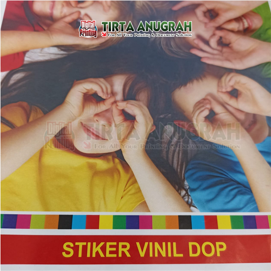 STIKER VINIL DOP A3+ LAMINASI CUTTING