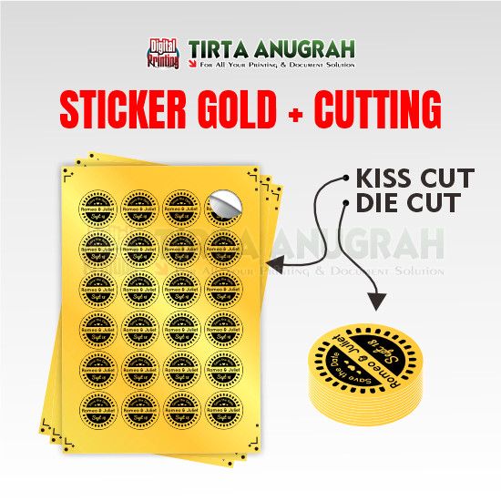STIKER GOLD A3+ CUTTING