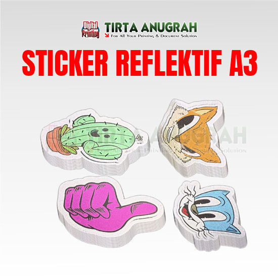 Stiker Reflektive Print UV A3