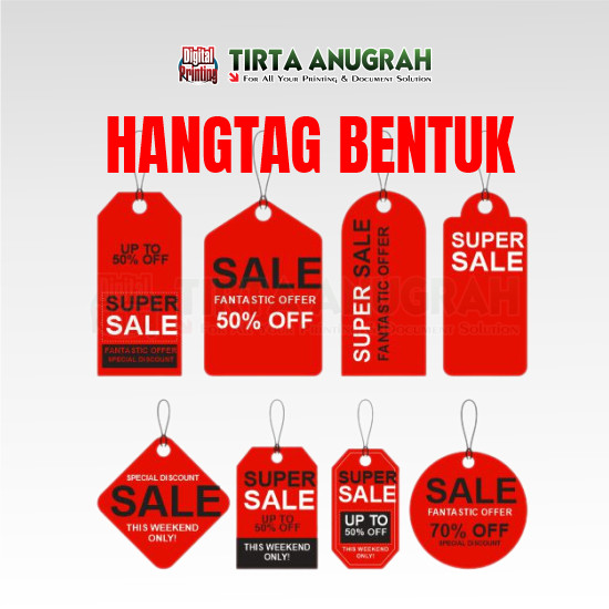 Hang Tag - Bentuk Custom