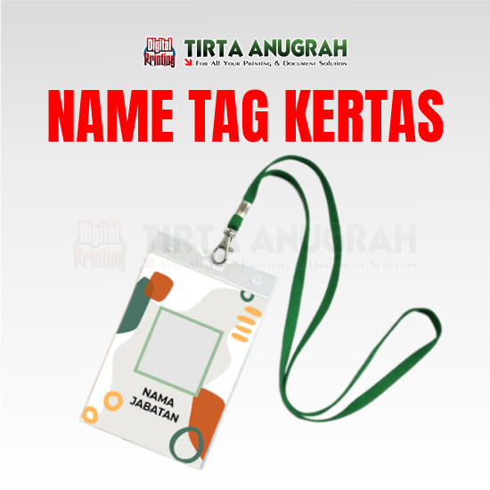 Name Tag  Kertas 1 Set