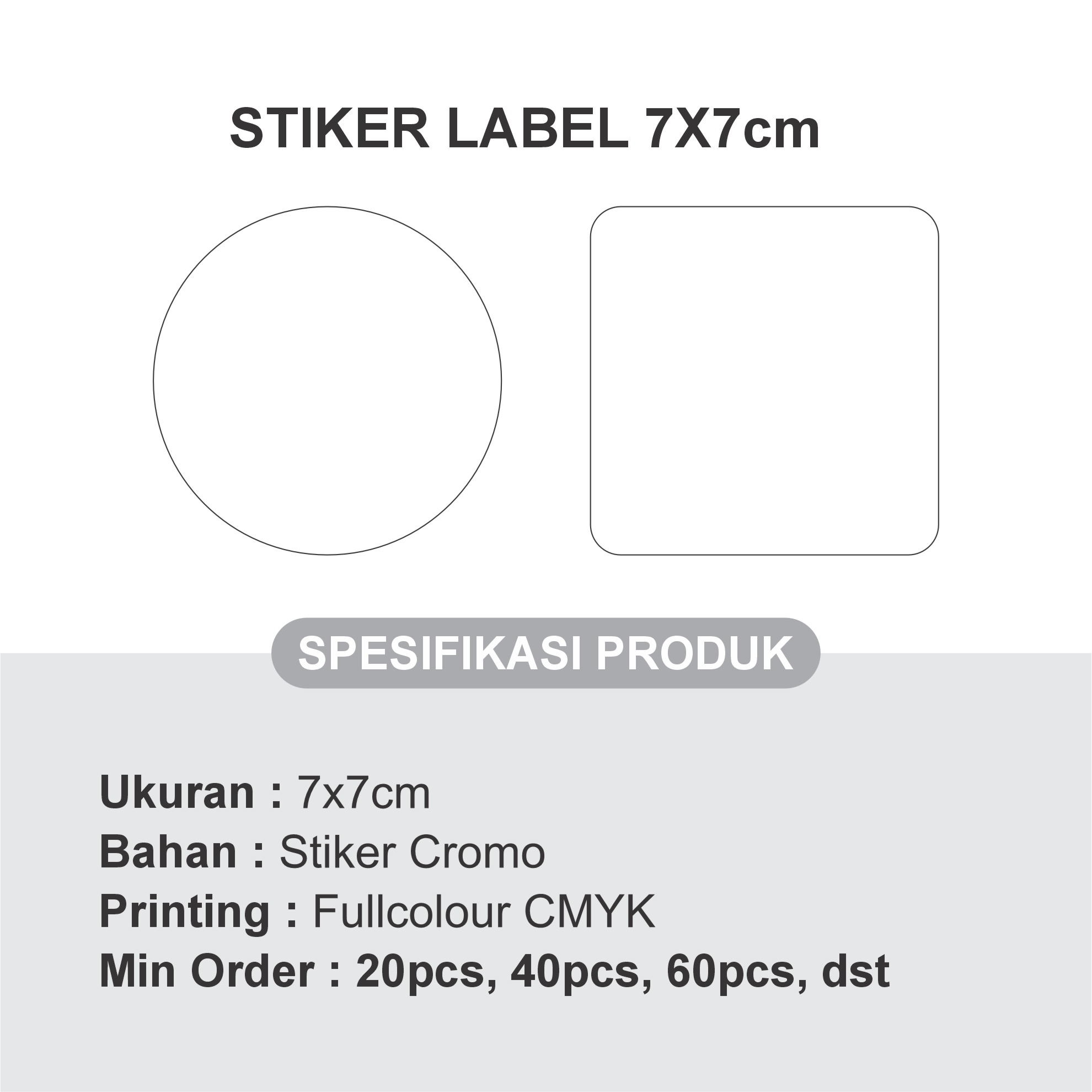 Stiker Label Cromo 7x7cm