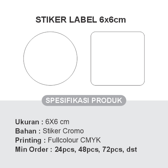 Stiker Label Cromo 6x6cm