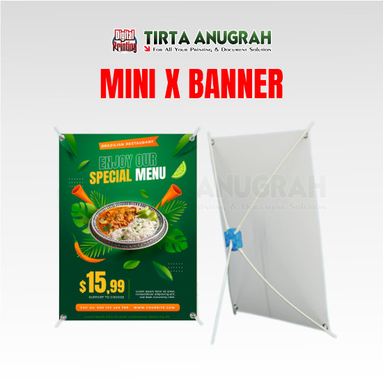 Mini X banner 25x40cm