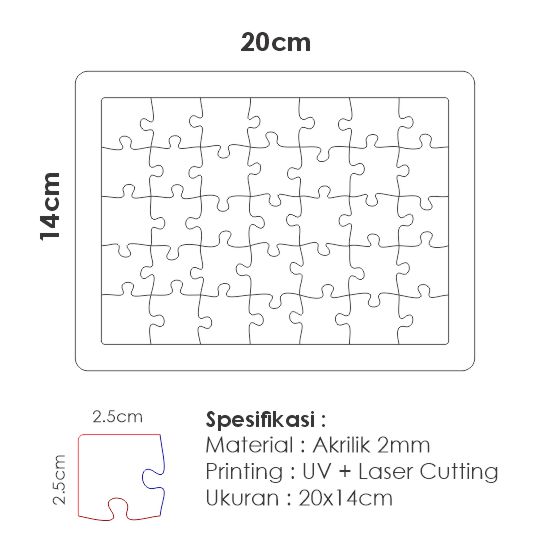 Puzzle Akrilik 20x14cm