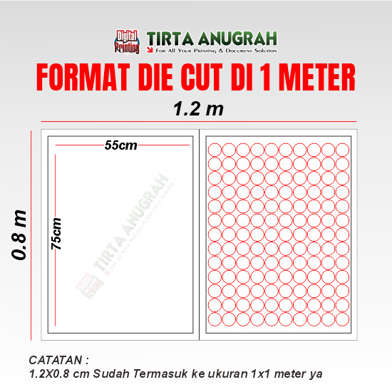 Stiker Meteran Duratac Glossy + Cutting