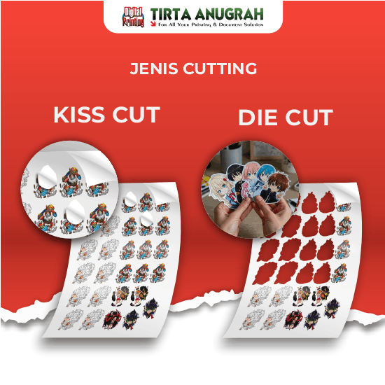 STIKER VINIL GLOSSY A3+ LAMINASI CUTTING