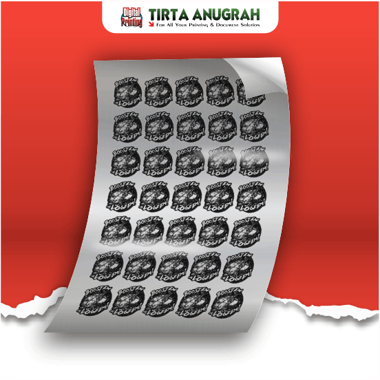 STIKER SILVER A3+ LAMINASI CUTTING