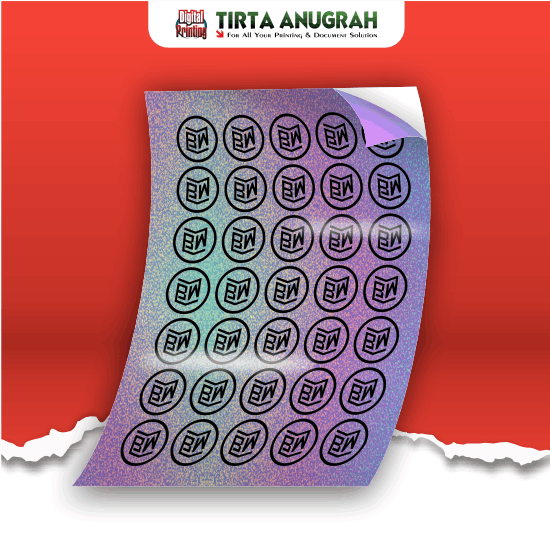 Stiker Hologram Glitter