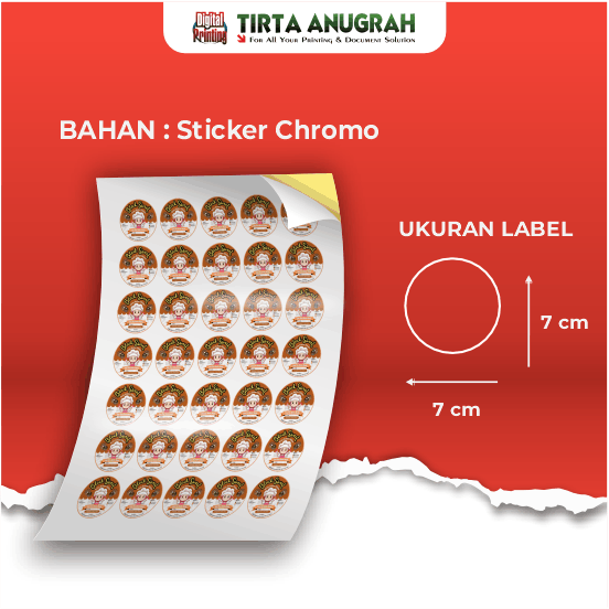 Stiker Label Cromo 7x7cm