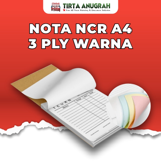 Nota NCR A4 3Ply Cetak Warna