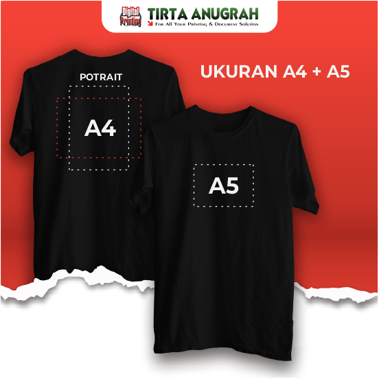 Print Kaos DTF A4 -A5