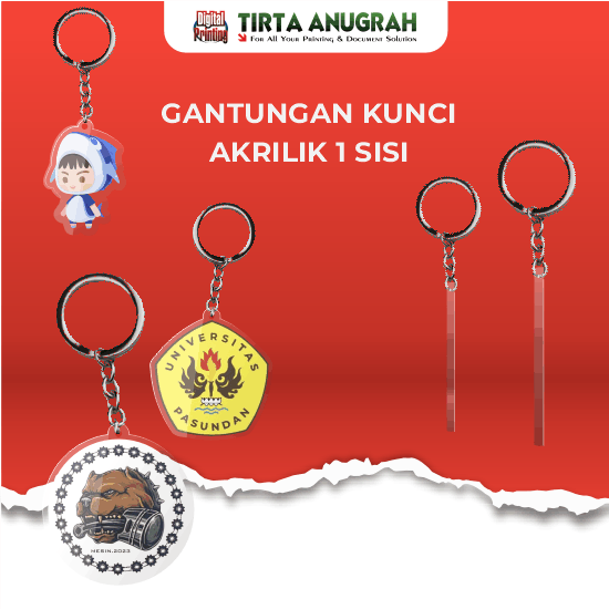 Gantungan Kunci Akrilik 1 Sisi