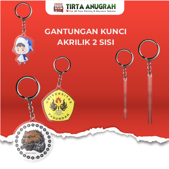 Gantungan Kunci Akrilik 2Sisi