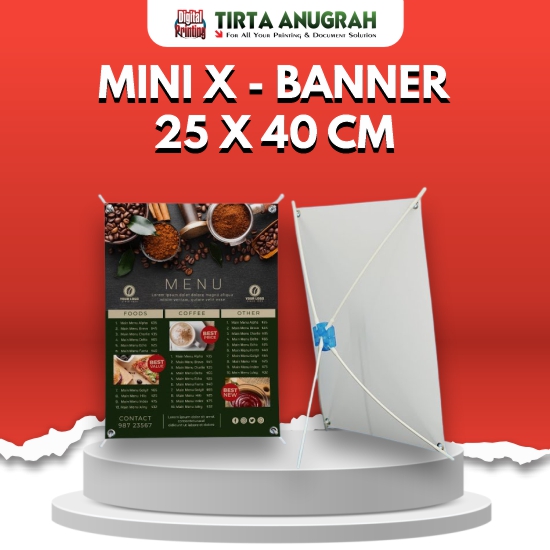 Mini X banner 25x40cm
