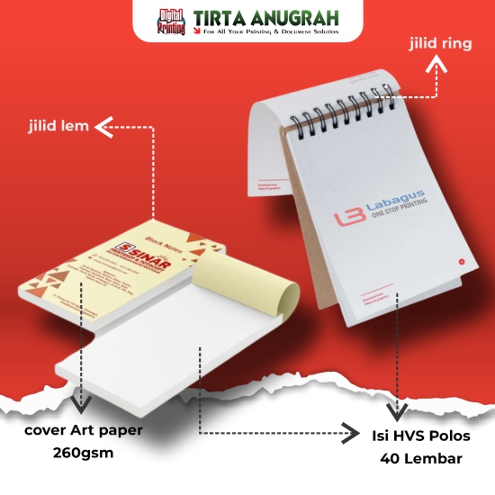 Blocknote A6 - isi 40lembar polos