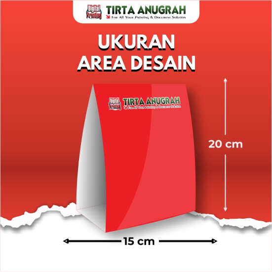 Tent Card / Table Tent Segitiga A5