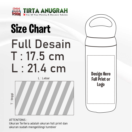 Tumbler Hook Travel Merah  Printing