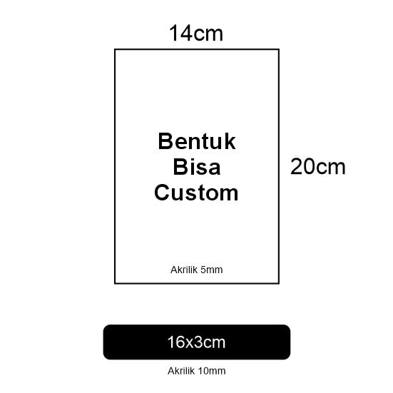 Plakat Akrilik A5 - 5mm Custom Bentuk